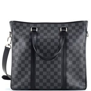 Louis Vuitton Tadao Handbag Damier Graphite PM Black